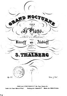 Partition complète, Grand Nocturne, Op.35 No.1, Grand nocturne (F-sharp major) [Publisher titles: Trémolo or  Arpeggio]