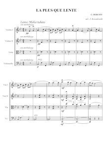 Partition complète, La plus que lente, Debussy, Claude par Claude Debussy