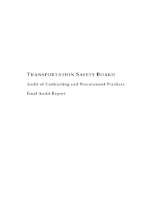 Audit of Contracting and Procurement Practices Final Audit Report