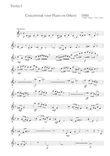 Partition violons I, Concertstuk piano en orkest, Ostijn, Willy