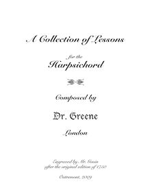 Partition , Lesson en G major, A Collection of leçons pour pour clavecin