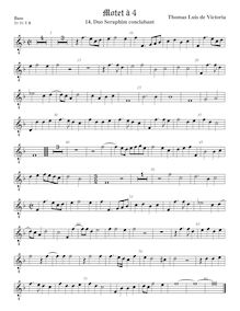 Partition viole de basse, octave aigu clef, Duo Seraphim clamabant