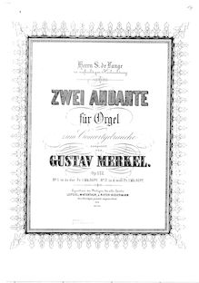 Partition complète, Zwei Andante für orgue, Merkel, Gustav Adolf