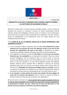 Censure de la loi sur le logement par le Conseil constitutionnel : la faute grave de Jean-Marc Ayrault