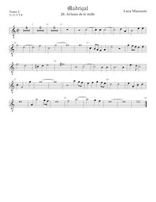 Partition ténor viole de gambe 2, octave aigu clef, madrigaux pour 5 voix par  Luca Marenzio