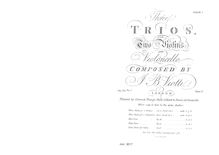 Partition parties complètes, 3 corde Trios, WIII 16-18 (Op.18), Viotti, Giovanni Battista