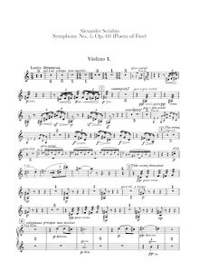 Partition violons I, Prometheus, Le Poème du Feu, Op.60, Scriabin, Aleksandr