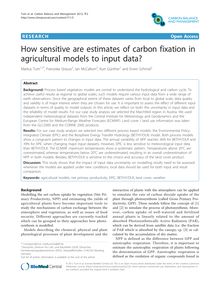 How sensitive are estimates of carbon fixation in agricultural models to input data?