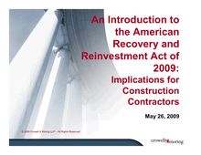 Reporting Requirements and Audit Risks, An Introduction to the American Recovery and Reinvestment Act