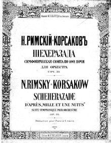 Partition complète, Scheherazade, Шехеразада, Rimsky-Korsakov, Nikolay par Nikolay Rimsky-Korsakov