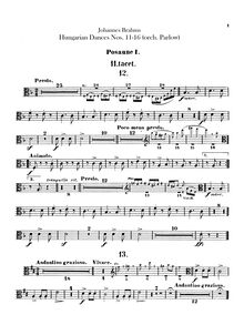 Partition Trombone 1, 2, 3, 21 Hungarian Dances (orchestre), Brahms, Johannes par Johannes Brahms