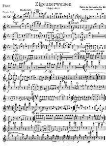 Partition vents (flûte, hautbois, clarinettes 1+2), Zigeunerweisen, Op.20
