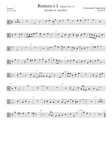 Partition ténor viole de gambe 2, alto clef, Fantasia pour 5 violes de gambe, RC 65