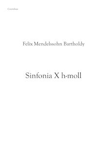 Partition contrebasse, corde Symphony No.10 en B minor, Sinfonia X