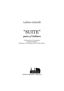 Partition complète,  pour 4 violons, Gabrielli, Ladislav
