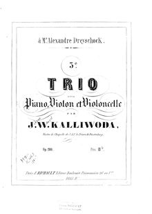 Partition parties complètes, Piano Trio No.3, Op.200, Kalliwoda, Johann Wenzel