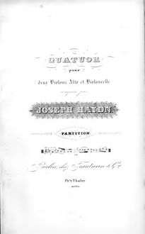 Partition , quatuor en G major, Hob.III:21, corde quatuors, Op.9