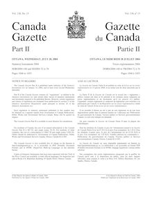 Canada Gazette
