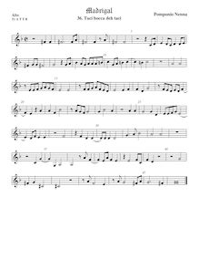 Partition ténor viole de gambe 1, aigu clef, Madrigali a 5 voci, Libro 5 par Pomponio Nenna