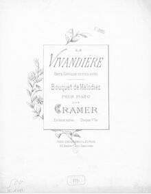 Partition  No.1, Bouquet de mélodies sur  La vivandière , Cramer, Henri (fl. 1890)