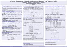 Partition Models As A Framework For Multiplicative Models For  Categorical Data