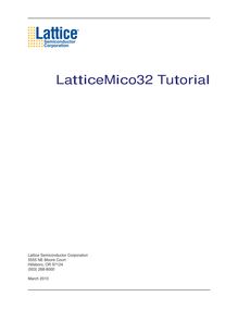 LatticeMico32 Tutorial