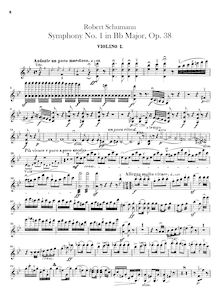 Partition violon 1, Symphony No.1, "Spring", B♭ Major