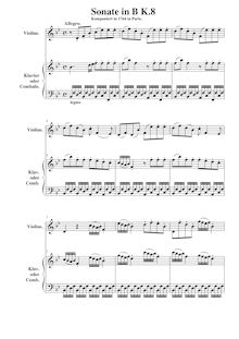 Partition de piano, violon Sonata, Violin Sonata No.3