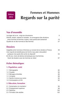 Sommaire - Regards sur la parité - Insee Références - édition 2012