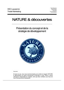 Présentation du concept et de la stratégie de développement - Nature & Découvertes