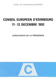 Conseil européen d Edimbourg 11-12 décembre 1992