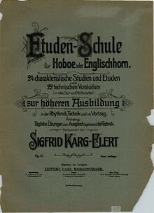 Partition Cover, Etüden-Schule für hautbois, Op.41, Karg-Elert, Sigfrid