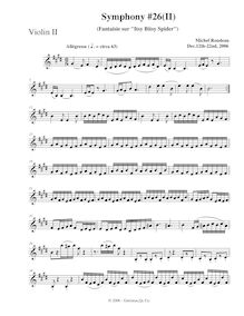 Partition violons II, Symphony No.26, B major, Rondeau, Michel par Michel Rondeau