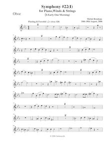 Partition hautbois, Symphony No.22, C minor, Rondeau, Michel par Michel Rondeau