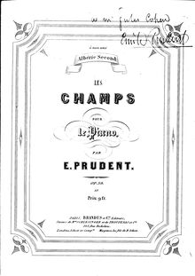 Partition complète, Les Champs, Prudent, Émile