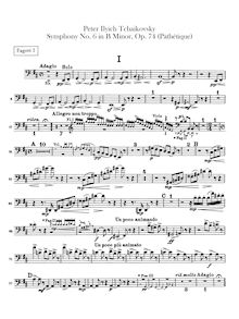 Partition basson 1, 2, Symphony No.6, Pathétique / Патетическая (Pateticheskaya)