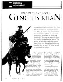 Genghis Khan Packet - Francis Parker School