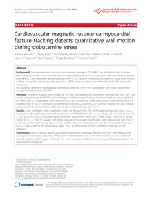 Cardiovascular magnetic resonance myocardial feature tracking detects quantitative wall motion during dobutamine stress