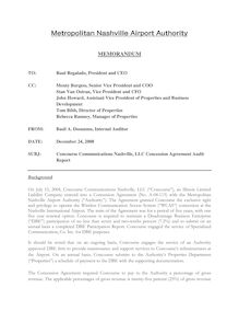 Concourse Communications Concession Agreement Audit Report