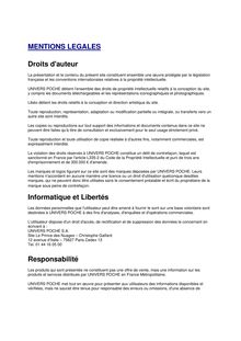 MENTIONS LEGALES Droits d'auteur Informatique et Libertés ...