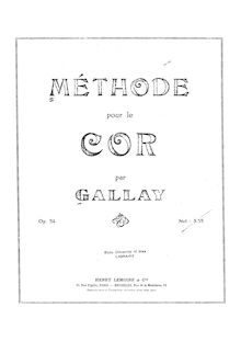 Partition Pages 1-59, Méthode pour le Cor, Op.54, Gallay, Jacques François