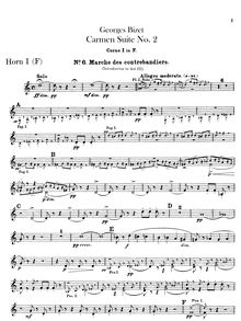 Partition cor 1, 2, 3, 4 (en F), Carmen  No.2, Bizet, Georges