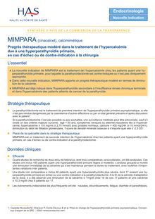 MIMPARA - Synthèse d avis MIMPARA - CT6202