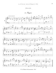 Partition , Fugue, Pièces d orgue, Livre d orgue, Dornel, Antoine par Antoine Dornel