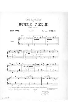 Partition complète, Souvenirs d Issoire, Scottisch, G major, Combaud, Albert