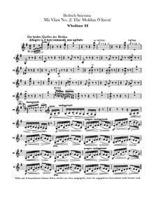 Partition violons II, Vltava, Die Moldau, E minor, Smetana, Bedřich