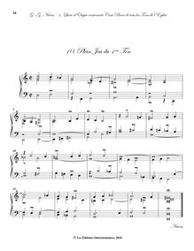 Partition , Plein Jeu du 1er Ton, Livre d orgue contenant cent pièces de tous les tons de l Église.