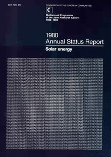 1980 Annual Status Report. Solar energy