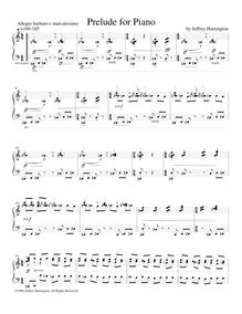 Partition complète, Piano Prelude No.8, Harrington, Jeffrey Michael