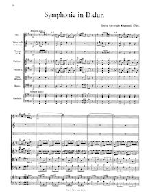 Partition complète, Symphony en D major, D major, Wagenseil, Georg Christoph par Georg Christoph Wagenseil